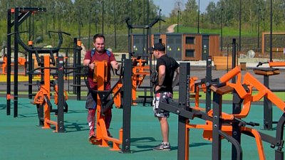 В магнитогорском парке «Притяжение» за два месяца построили спортивный кластер