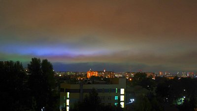 Видео цветных облаков над Челябинском