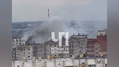 Пожар в гостинице в Челябинске попал на видео