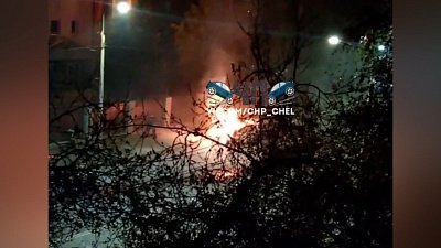Автомобиль сгорел на дороге в Челябинске