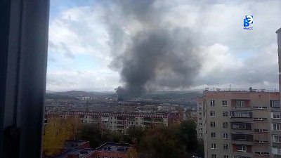 В промзоне Миасса произошёл пожар