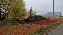 В Челябинске приступили к строительству нового участка набережной озера Смолино