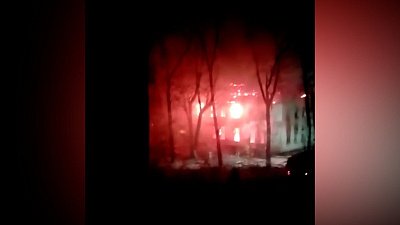 В Копейске загорелось здание больницы