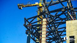 На «РМК-Арене» в Челябинске приступили к монтажу трибун