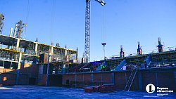 На «РМК-Арене» в Челябинске приступили к монтажу трибун