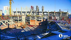 На «РМК-Арене» в Челябинске приступили к монтажу трибун