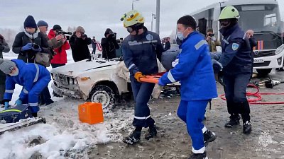 В Челябинской области на трассе М-5 провели учения по ликвидации ДТП