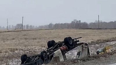 В Карталинском районе на трассе перевернулась ГАЗель