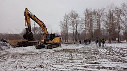 Челябинцев попросили обходить строительную площадку новой набережной на Смолино