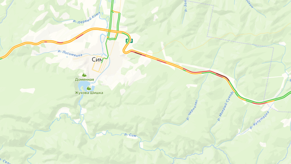 На границе Челябинской области и Башкирии автомобили собрались в крупную пробку