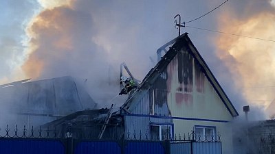 В Карталах загорелся жилой частный дом