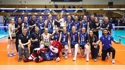 Волейбольный клуб «Динамо-Метар» одержал третью победу подряд в Суперлиге