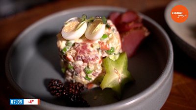 «Оливье на рыбный лад» в рубрике «Завтрак с шеф-поваром»