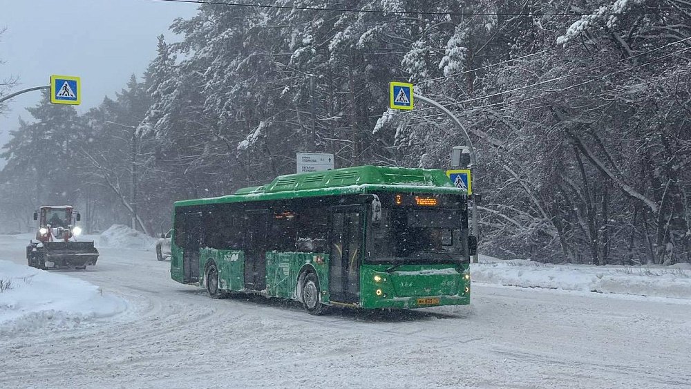 Для челябинских автобусов введен спецрежим из‑за метели