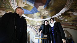 Алексей Текслер посетил строящийся кафедральный собор Рождества Христова