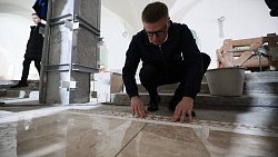 Алексей Текслер посетил строящийся кафедральный собор Рождества Христова