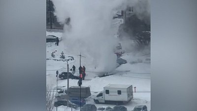 В Челябинске коммунальная авария попала на видео