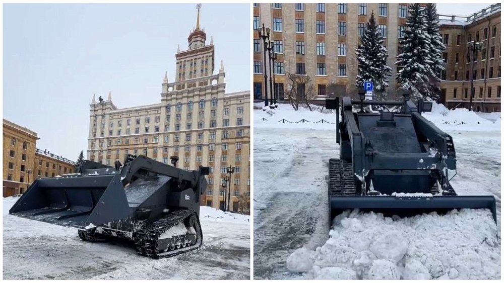В Челябинске разработали беспилотный бульдозер для уборки снега и мин