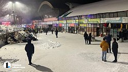 В Челябинске сгорел вещевой рынок «Восточный город»