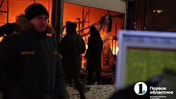 В Челябинске сгорел вещевой рынок «Восточный город»