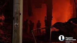 В Челябинске сгорел вещевой рынок «Восточный город»