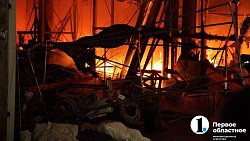 В Челябинске сгорел вещевой рынок «Восточный город»