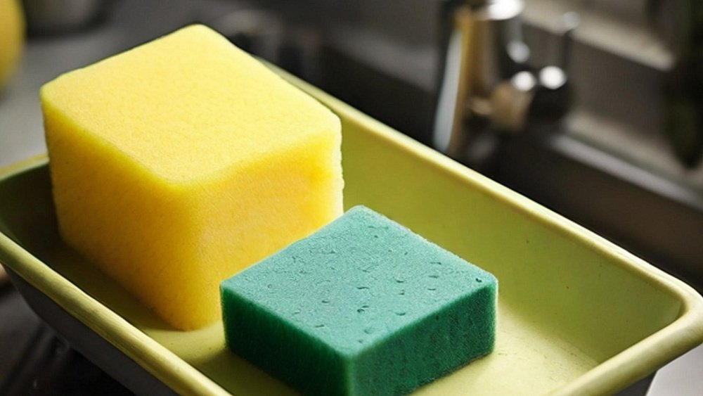 Ну губке для посуды может жить кишечная палочка