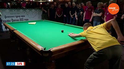 Профессионалы выявляют лучшего в сюжете «Соревнования по бильярду»