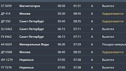 Вылет трех самолетов задержали в аэропорту Челябинска