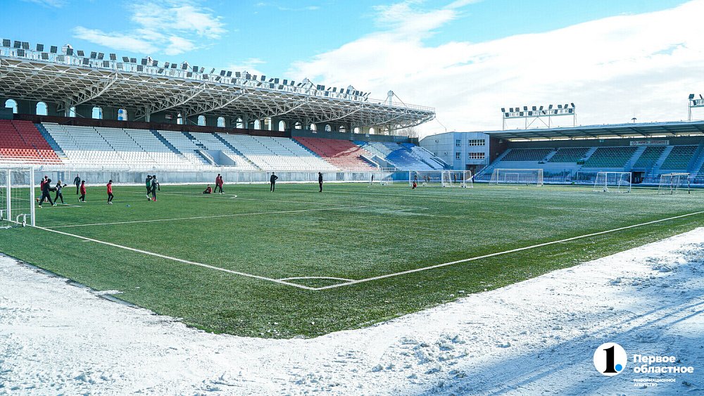 В Челябинск привезли новый искусственный футбольный газон из Франции