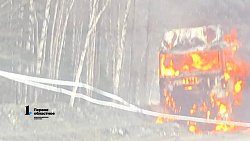 На трассе М-5 под Златоустом загорелась фура На трассе М-5 под Златоустом загорелась фура