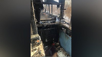 В Челябинске сгорели несколько балконов