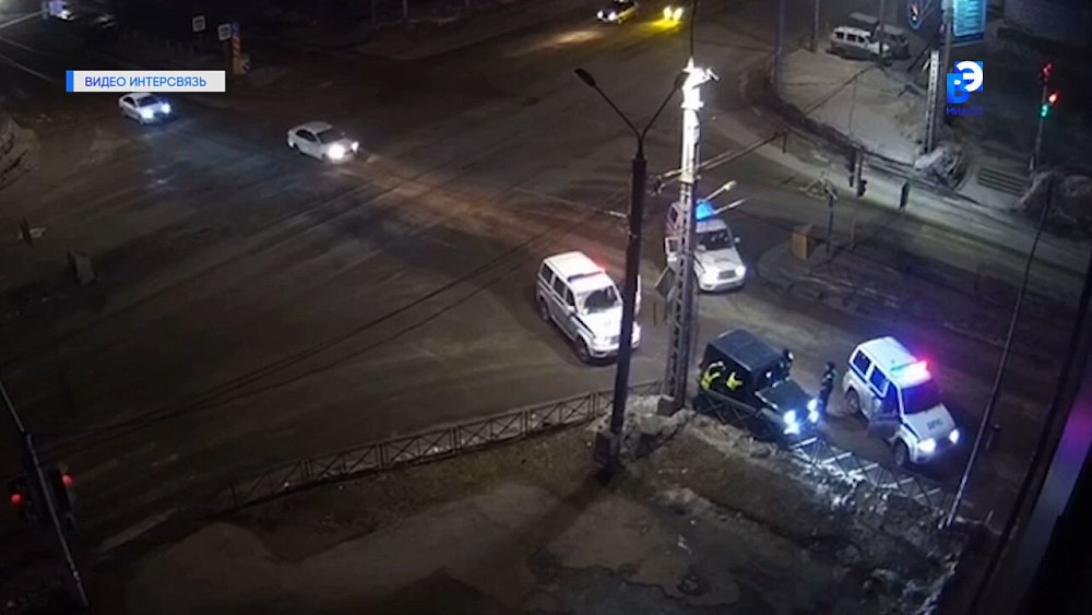 Ночная погоня в Миассе попала на видео