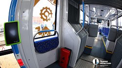 Челябинцам показали первый трехсекционный трамвай на российских комплектующих