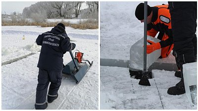 В Челябинской области начали пилить лед на водоемах