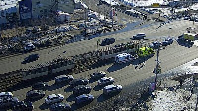 На проспекте Победы в Челябинске столкнулись два трамвая