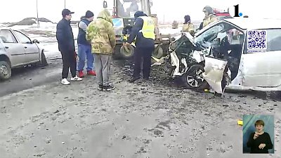 В Челябинске женщина-водитель снесла остановку