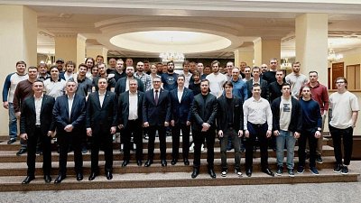 Алексей Текслер поздравил ХК «Трактор» с бронзовыми медалями