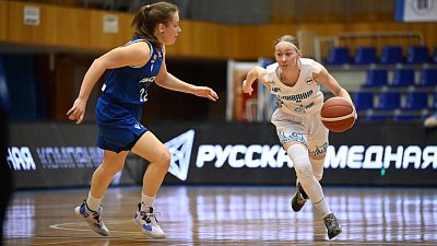 Баскетбольный клуб «Славянка» выиграл первый матч полуфинала в Высшей лиге