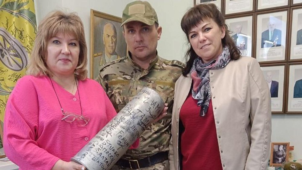 Четырехкилограммовая гильза стала экспонатом музея в Карталах