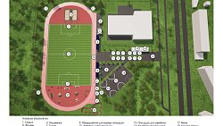 На челябинском стадионе появятся площадки для волейбола, стритбола, скейтеров