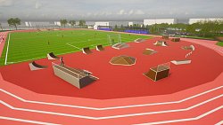 На челябинском стадионе появятся площадки для волейбола, стритбола, скейтеров