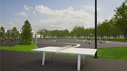 На челябинском стадионе появятся площадки для волейбола, стритбола, скейтеров