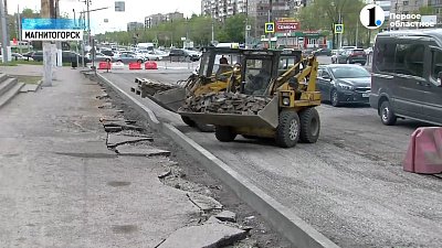 Алексей Текслер инспектирует дороги в Магнитогорске