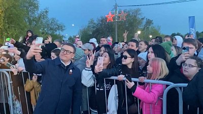 Магнитогорцы с радостью встретили Алексея Текслера