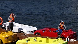 Прокат катамаранов работает в центре Челябинска