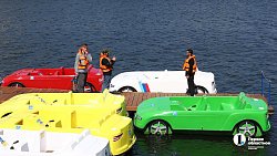 Прокат катамаранов работает в центре Челябинска