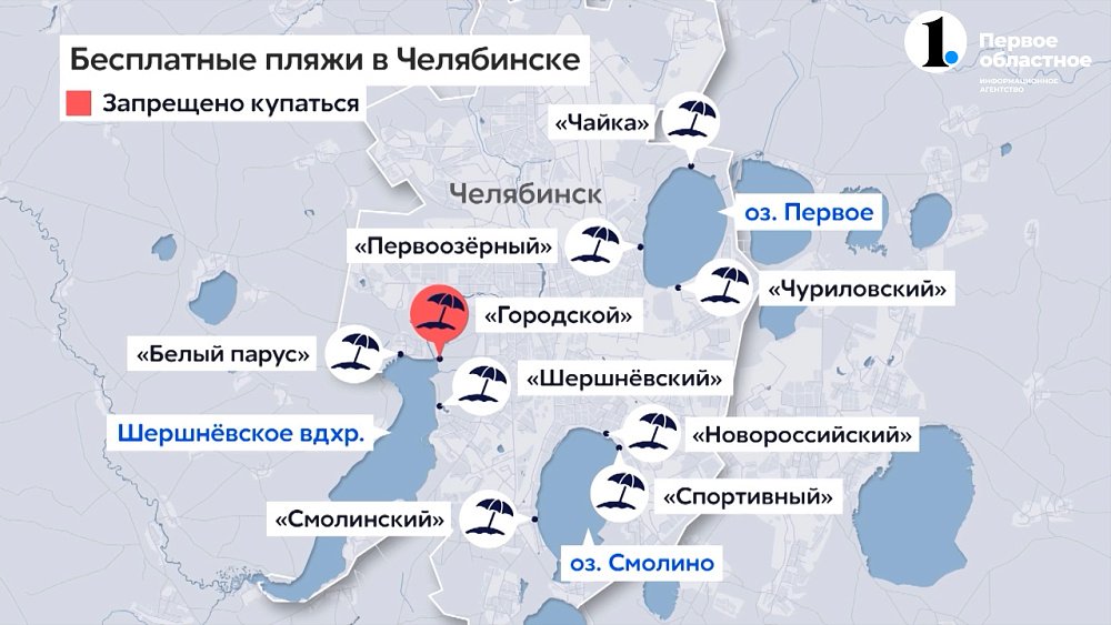 В Челябинске открылось девять пляжей
