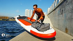 На сапборде: челябинец добирается до работы непривычным способом