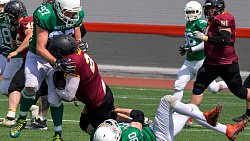 Челябинская команда одержала первую победу в чемпионате России по американскому футболу